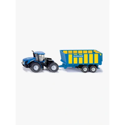 Abbildung von Siku Traktor New Holland T9.560 mit Silagewagen 1:50