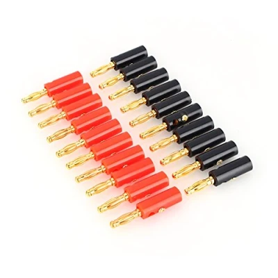 Abbildung von Zerone 20PCS 4mm Bananenstecker Lautsprecheranschluss, Schwarz und Rot Weiblicher Audio Lautsprecheranschluss