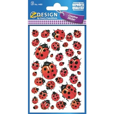 Abbildung von AVERY Zweckform 4400 Papier Sticker Marienkäfer 114 Aufkleber (Dekosticker, Tiersticker, selbstklebend, Mitgebsel, Scrapbooking, Poesiealbum, Geschenk, Fotoalbum, Tagebuch, Bullet Journal, Dekorieren)