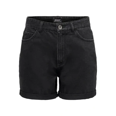 Abbildung von ONLY LIFE Jeans Shorts, Damen, Größe: XS, Black denim