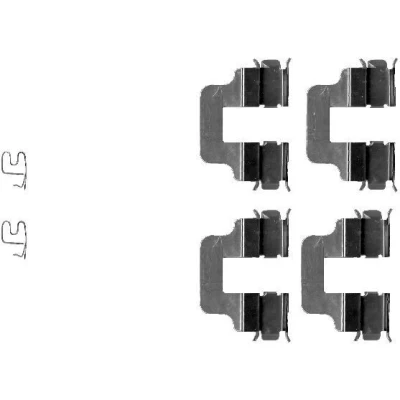 Abbildung von HELLA 8DZ 355 202 781 Zubehörsatz, Scheibenbremsbelag FIAT: Panda III Hatchback, II Punto ALFA ROMEO: MiTo