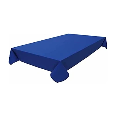 Abbildung von Hochwertige Tischdecke Tischwäsche aus 100% Baumwolle Kollektion Konzept, Farbe &amp; Größe wählbar (Tischdecke 120x160cm, Royalblau)