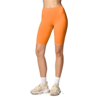 Abbildung von Merry Style Damen Sport Leggings kurz Sportleggings Radlerhose Sporthose aus Viskose MS10 145 (Orange, XL)
