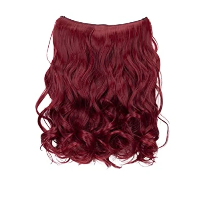 Abbildung von CAISHA 50cm 1 Tresse Extension mit Gummiband Extensions Haarverlängerung Haarteil Gewellt Rot E118