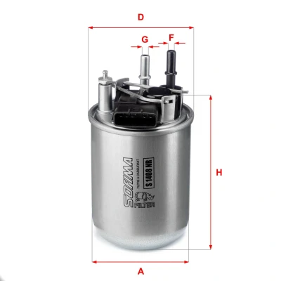 Abbildung von SOFIMA S 1408 NR Kraftstofffilter Filtereinsatz 8 NISSAN: Juke
