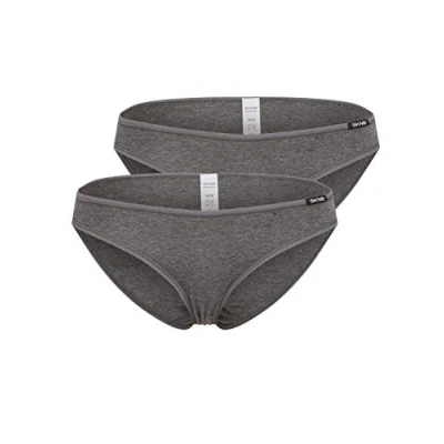 Abbildung von Skiny Damen RIO SLIP 2ER PACK Slip, Damen, Größe: 36, Anthracite melange