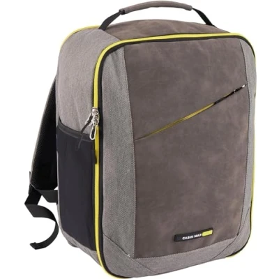 Abbildung von Cabin Max Manhattan Rucksack 40x30x20 cm, Handgepäck Fluggenehmigt, Wizz Air Vueling, Volotea kompatibel, Untersitz Reisetasche, Reiserucksäcke (Gelb 40 x 30 20 cm)