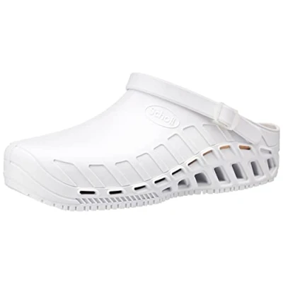 Abbildung von Scholl Clog Evo Hochleistungs Sanitär Clogs für Damen und Herren Ultraleicht, Bequem Atmungsaktiv, mit Rutschfester Sohle, Herausnehmbarer Memory Einlegesohle Drehbarem Riemen