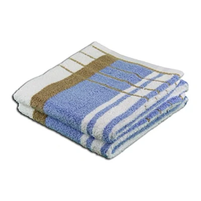 Abbildung von Gözze Strandtücher, 2er Set, 100% Baumwolle, Berlin, Streifen, 50 x 100 cm Bordeaux/Anthrazit