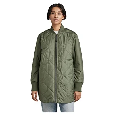 Abbildung von G STAR RAW Damen Padded Bomber Collar Jacke, Grün (lt hunter D22045 B958 8165), XL