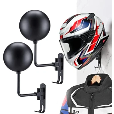 Abbildung von motofans helmhalter Wand Wandmontage, Motorradhelm, Huthalterung, aus Aluminiumlegierung (2 Stück)