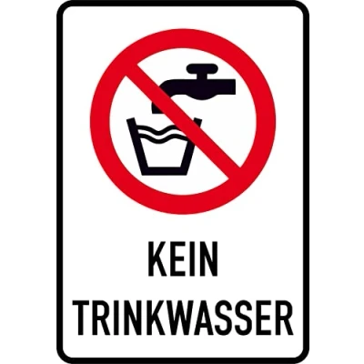 Abbildung von Daged Kein Trinkwasser Aufkleber 23x16 cm Hinweiszeichen Sticker T 164