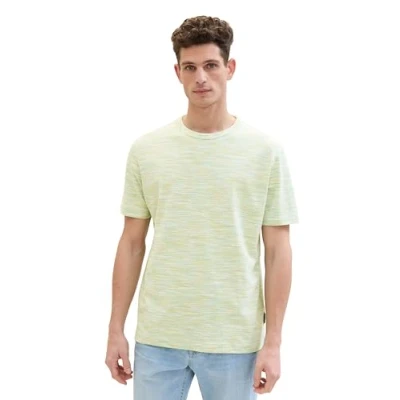 Abbildung von TOM Tailor IN Melange Optik Tshirt basic, Herren, Größe: 3XL, Mint white spacedye pique