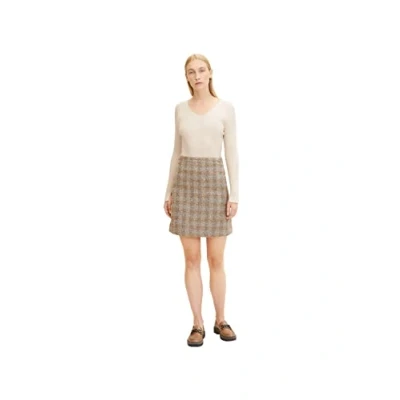 Abbildung von TOM TAILOR Damen Bouclé Rock mit Karomuster 1032547, 30283 Structured Boucle Check Design, 40
