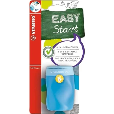 Abbildung von Ergonomischer Dosen Spitzer für Linkshänder STABILO EASYsharpener 3 in 1 blau