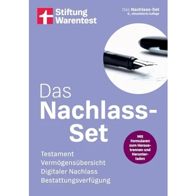 Abbildung von Das Nachlass Set die wichtigsten Fragen zum Thema einfach erklärt, mit Steuerspartipps, Formularen und Ausfüllhilfen: Testament, Vermögensübersicht, Digitaler Nachlass, Bestattungsverfügung