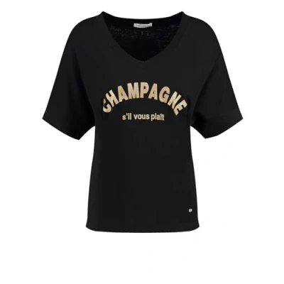 Abbildung von Key Largo Champagne Tshirt print, Damen, Größe: Small, Black