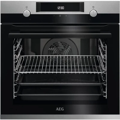 Abbildung von AEG BEE43502BM Einbau Backofen / Serie 6000 mit Ringheißluft: gleichmäßige Garergebnisse auf 3 Ebenen Reinigung Wasserdampf A+ Elektronikuhr Timerfunktion Edelstahl Antifingerprint
