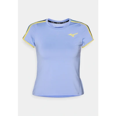 Abbildung von Mizuno Frontier TEE Tshirt print, Damen, Größe: Small, Bel air blue