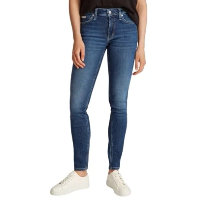 Abbildung von Calvin Klein Jeans MID RISE Skinny Fit, Damen, Größe: 24x32, Denim dark