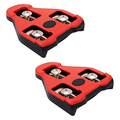 Abbildung von FOTGROY Fahrradschuhe Cleats kompatibel mit Peloton Look ARC Delta Indoor Cycling Rennrad Fahrrad Cleat Set voll Clips (9 Grad Float) Schwarz Rot Rhombus