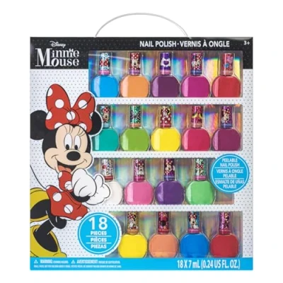 Abbildung von Disney Minnie Mouse Kinder Nagellack Set Ungiftig und entfernbarer Geburtstagsgeschenke für Mädchen ab 3 Jahren von Townley Girl