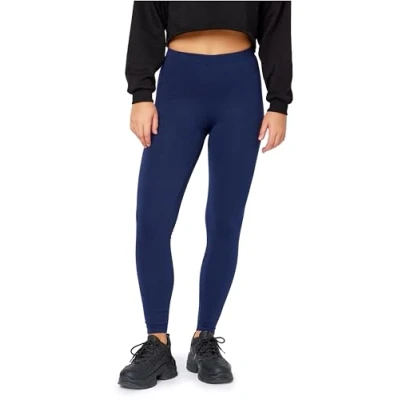Abbildung von Bellivalini Damen Thermo Leggings Gefüttert für Winter Warme Apre Ski BLV50 320 (Marineblau, L)