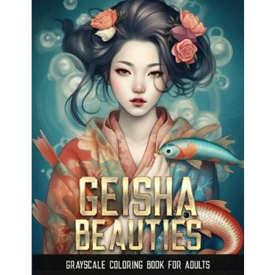 Abbildung von Geisha Beauties: An Adult Grayscale Coloring Book featuring 33 Beautiful Japanese Portraits for Relaxation and Mindfulness (Realistic books)