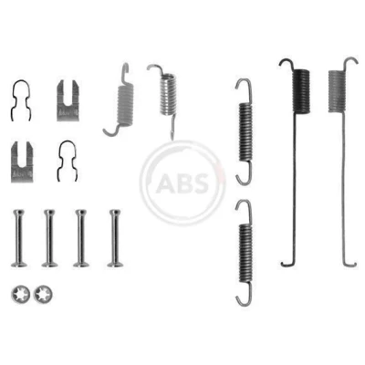 Abbildung von A.B.S. 0739Q Zubehörsatz, Bremsbacken FIAT: Punto II Hatchback, Panda I FORD: Puma, FIESTA 4