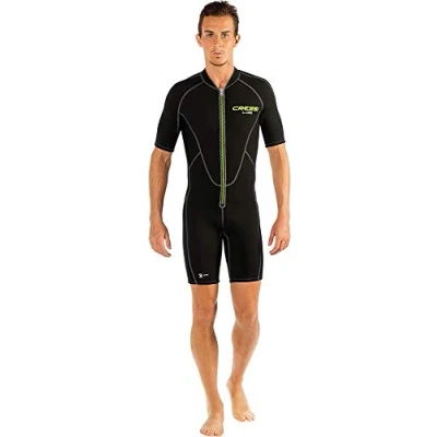 Abbildung von Cressi, Lido Man 2 mm, Shorty Neoprenanzug aus hochelastischem Neopren, Herren, Schwarz Rot, XL