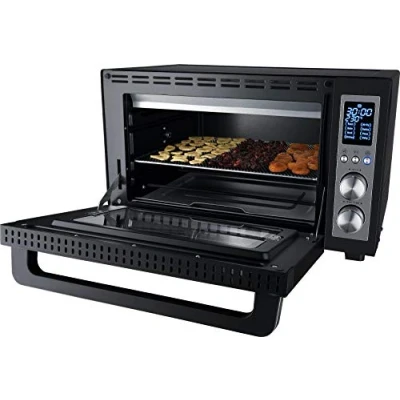 Abbildung von Steba Grillbackofen, Ca. 30 l Innenraum, 8 Automatikprogramme z.B. Air Fry, 3 Einschubebenen, Ober und Unterhitze, KB E300, Schwarz
