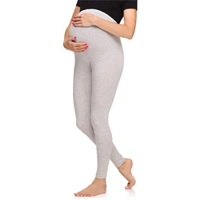 Abbildung von Merry Style Damen Lange Umstandsleggings aus Viskose MS10 297 (Melange, M)