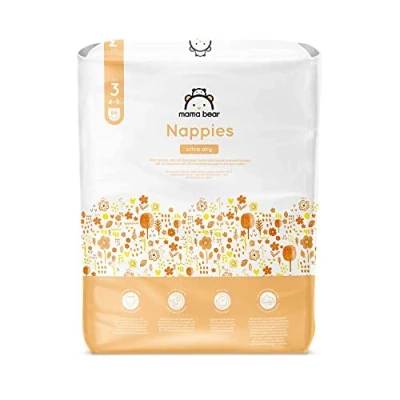 Abbildung von Amazon Marke: Mama Bear Ultra Dry Windeln Größe 3 (4 9 kg), Weiß, 86 Stück (1 er Pack)
