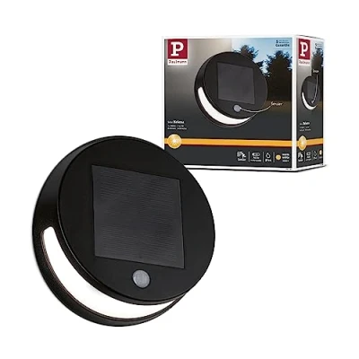 Abbildung von Paulmann 94265 Solar LED Wandleuchte Helena rund incl. 1x3 Watt Außenbeleuchtung Anthrazit Gartenbeleuchtung Kunststoff Außenwand 3000 K