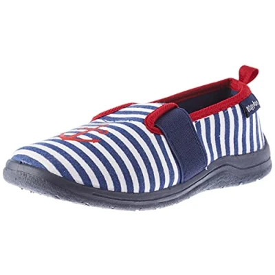 Abbildung von Playshoes MARITIM, Unisex Kinder Niedrige Hausschuhe, Blau (Marine/Weiß 171), 24/25 EU (7.5 Child UK)