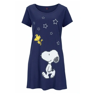 Abbildung von Peanuts Sleepshirt Nachthemd, Damen, Größe: 36/38, Marine