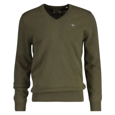 Abbildung von GANT Herren Extrafine Lambswool V Neck Pullover, Juniper Green, XXL