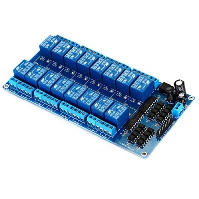 Abbildung von Aihasd 16 Kanal 12V Relaismodul Schild Erweiterungsausschuss mit Optokoppler für Arduino