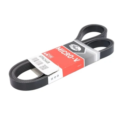 Abbildung von GATES 6PK2448 Keilrippenriemen 2448 6 Polyester, EPDM (Ethylen Propylen Dien Kautschuk) RoadMax Value Line MERCEDES BENZ: E Class Saloon, W124 Saloon