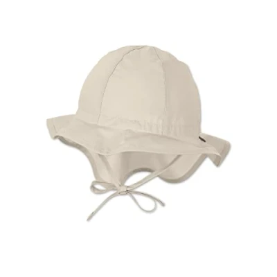 Abbildung von Sterntaler Baby Unisex Flapper Sonnenhut Baby, Outdoor Hut, UV Hut aus Baumwolle mit Nackenschutz beige, 51