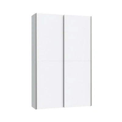 Abbildung von FORTE OZZULA Schrank 120, Mehrzweckschrank Weiß, Schwebetürenschrank, Staubsaugerschrank, Abstellraum Flurschrank Modern, 2 türig, 120 cm breit x 190.5 hoch 42 tief