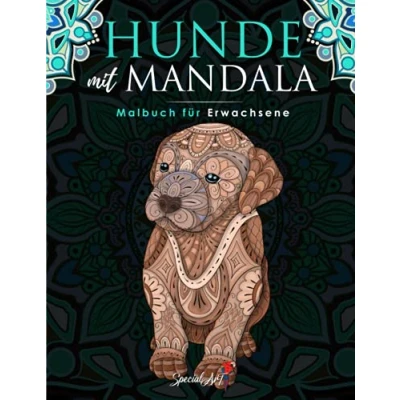Abbildung von Hunde mit Mandala Malbuch für Erwachsene: Mehr als 50 niedliche, liebevolle und schöne Hunde. Anti Stress Malbücher entspannenden Designs. ... (Tier Erwachsene, Band 4)