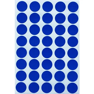 Abbildung von Runde Sticker Blau 19mm 1,9cm Klebepunkte 600 Stück von Royal Green