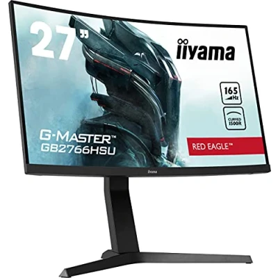 Abbildung von iiyama G Master Red Eagle GB2766HSU B1 Curved 68,5cm 27&quot; VA LED Gaming Monitor Full HD HDMI DP USB2.0 1ms Reaktionszeit 165Hz FreeSync Premium Höhenverstellung Pivot schwarz
