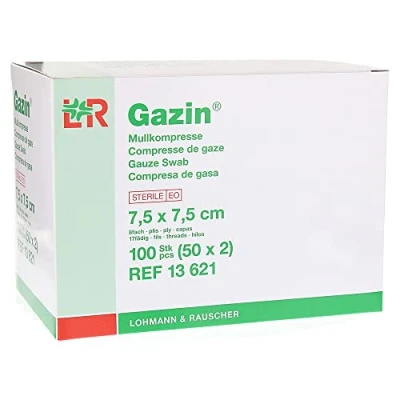 Abbildung von Gazin Kompressen 7,5x7,5cm 8fach steril