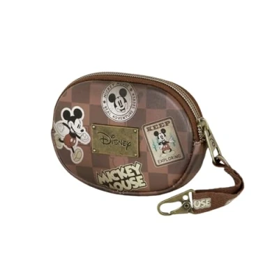 Abbildung von Disney Micky Maus Journey Pill Portemonnaie, Braun, 12 x 8,5 cm