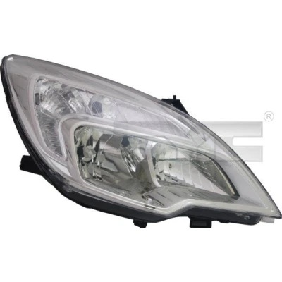 Abbildung von TYC 20 12483 05 2 Scheinwerfer rechts H7, W21/5W, H1 chrom mit Tagfahrlicht für Rechtsverkehr Elektromotor OPEL: Meriva B