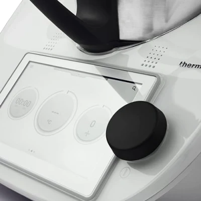 Abbildung von Wundermix WunderWrap Button Drehknopfabdeckung für TM6 &amp; TM Friend (2er Set) Passgenaue Schalter Abdeckung Schutzhülle Thermomix Drehknopf Zubehör