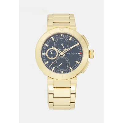 Abbildung von Tommy Hilfiger Lorenzo Chronograph goldcoloured/blue, Herren, Größe: One Size, Gold coloured/blue