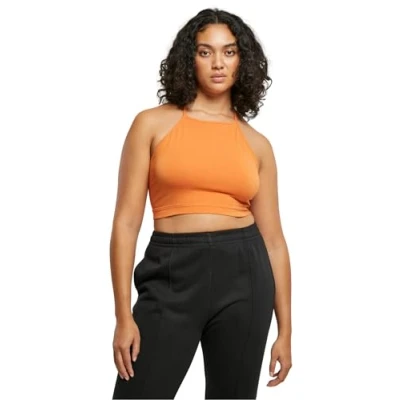 Abbildung von Urban Classics Triangle Top, Damen, Größe: Small, Vintage orange